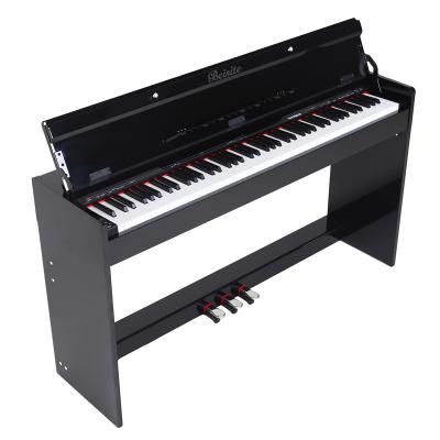 लकड़ी अनाज 88 कुंजी ताकत कीबोर्ड मिडी ऊर्ध्वाधर डिजिटल पियानो